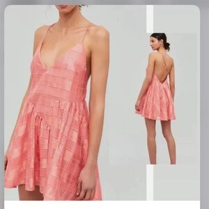 C/MEO COLLECTIVE SAME THINGS MINI DRESS CORAL SZ M/6